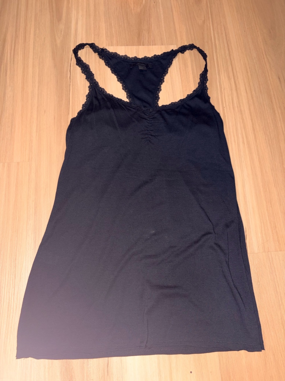 Express Black Lace-Trim Racerback Chemise